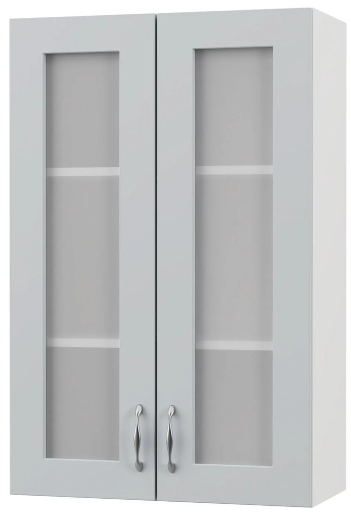 Modest Πάνω Ντουλάπι-Βιτρίνα Γκρι 60x30x92εκ GR-101-00192