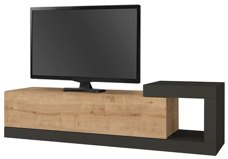 ΕΠΙΠΛΟ ΤΗΛΕΟΡΑΣΗΣ ΕΠΙΤΟΙΧΙΟ VOLARE MEGAPAP ΧΡΩΜΑ SAPPHIRE OAK - ΑΝΘΡΑΚΙ 150X29,6X38,6ΕΚ.