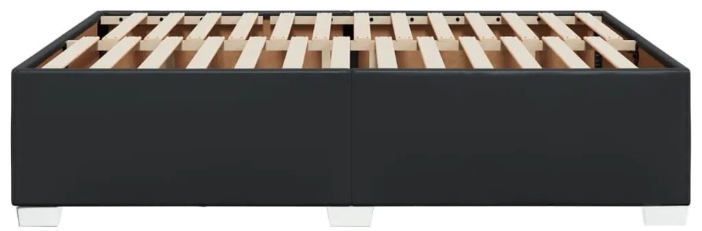 vidaXL Πλαίσιο Κρεβατιού Μαύρο 140x190 εκ. από Συνθετικό Δέρμα