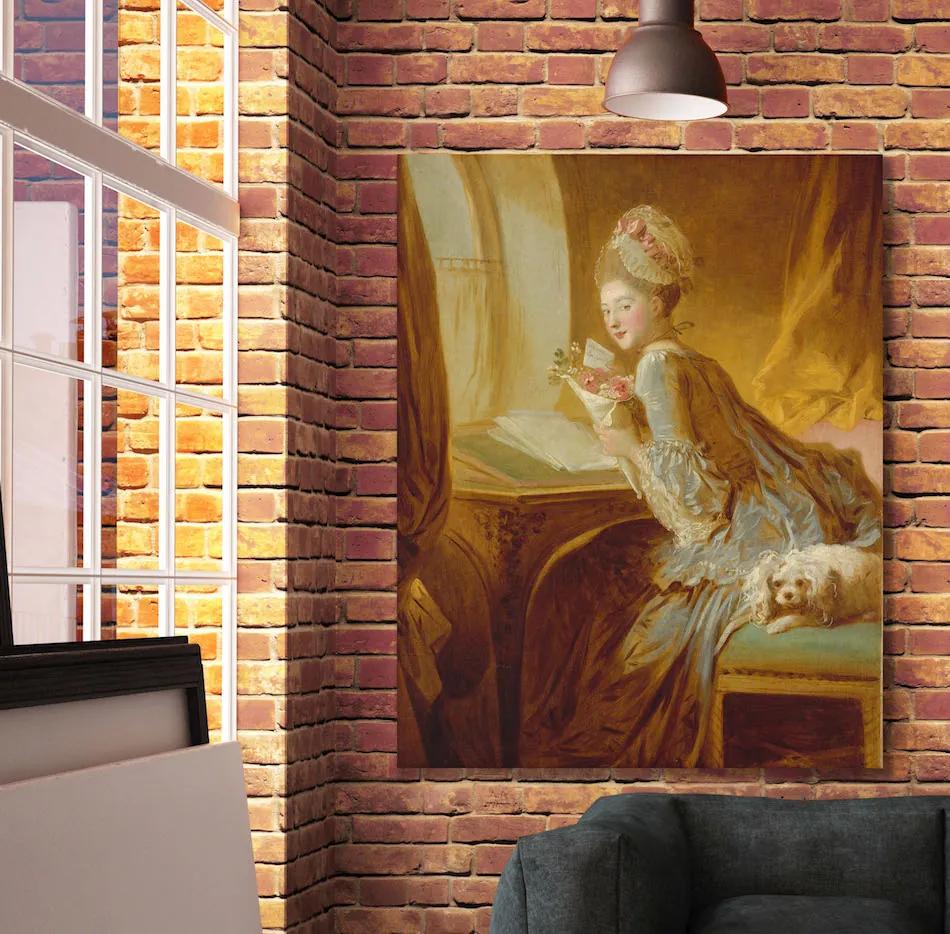 Αναγεννησιακός πίνακας σε καμβά με γυναίκα KNV850 45cm x 65cm