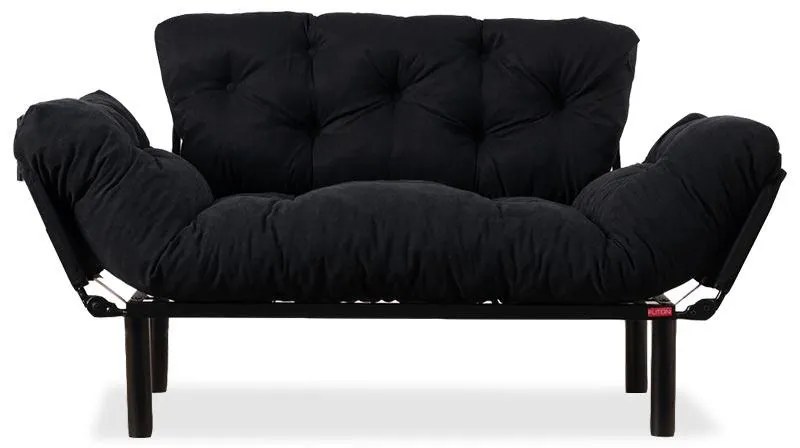 Καναπές - Kρεβάτι C-0018 2θέσιος Ύφασμα Μάυρο 155x73x85 εκ. 155x73x85 εκ.