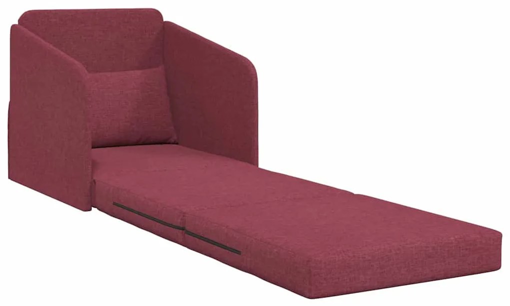 vidaXL Κρεβάτι καναπές Μπορντό 65 x 80 x 83 εκ. ύφασμα