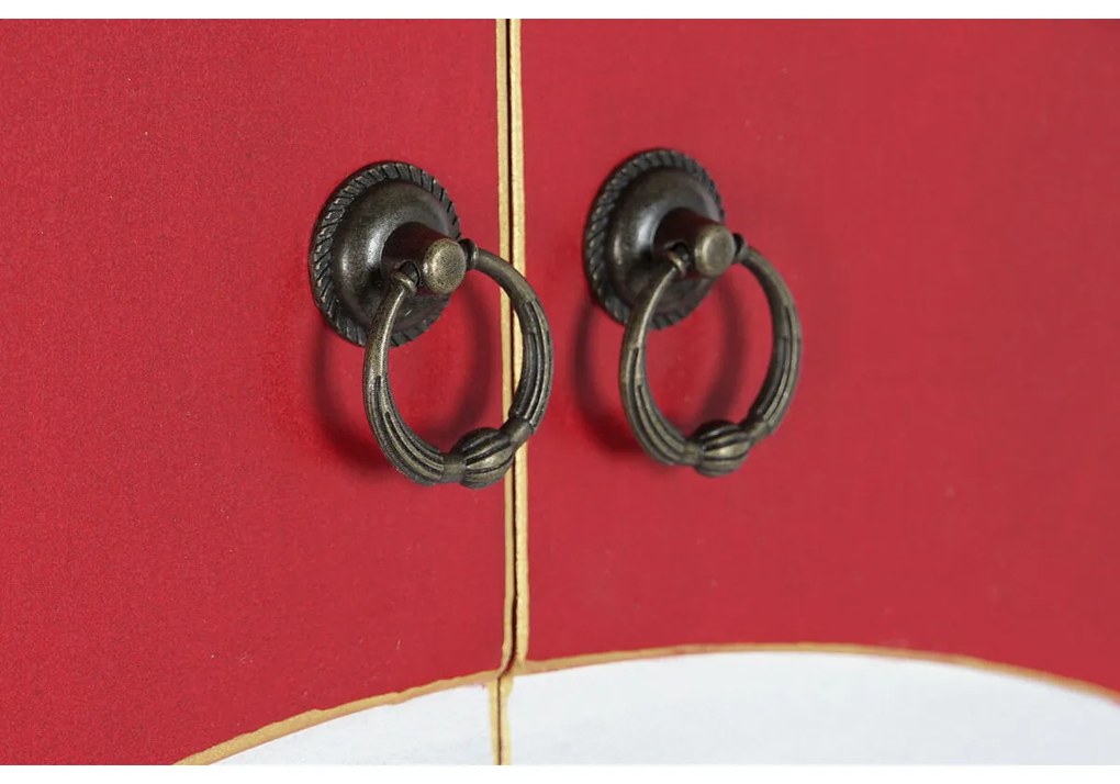 Ντουλάπι DKD Home Decor 85,5 x 50,5 x 186,2 cm Έλατο Κόκκινο Ξύλο MDF