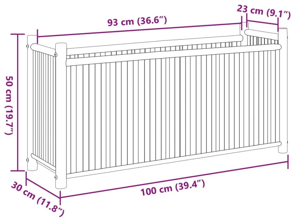 ΖΑΡΝΤΙΝΙΕΡΑ 100X30X50 ΕΚ. ΑΠΟ ΜΠΑΜΠΟΥ 366463