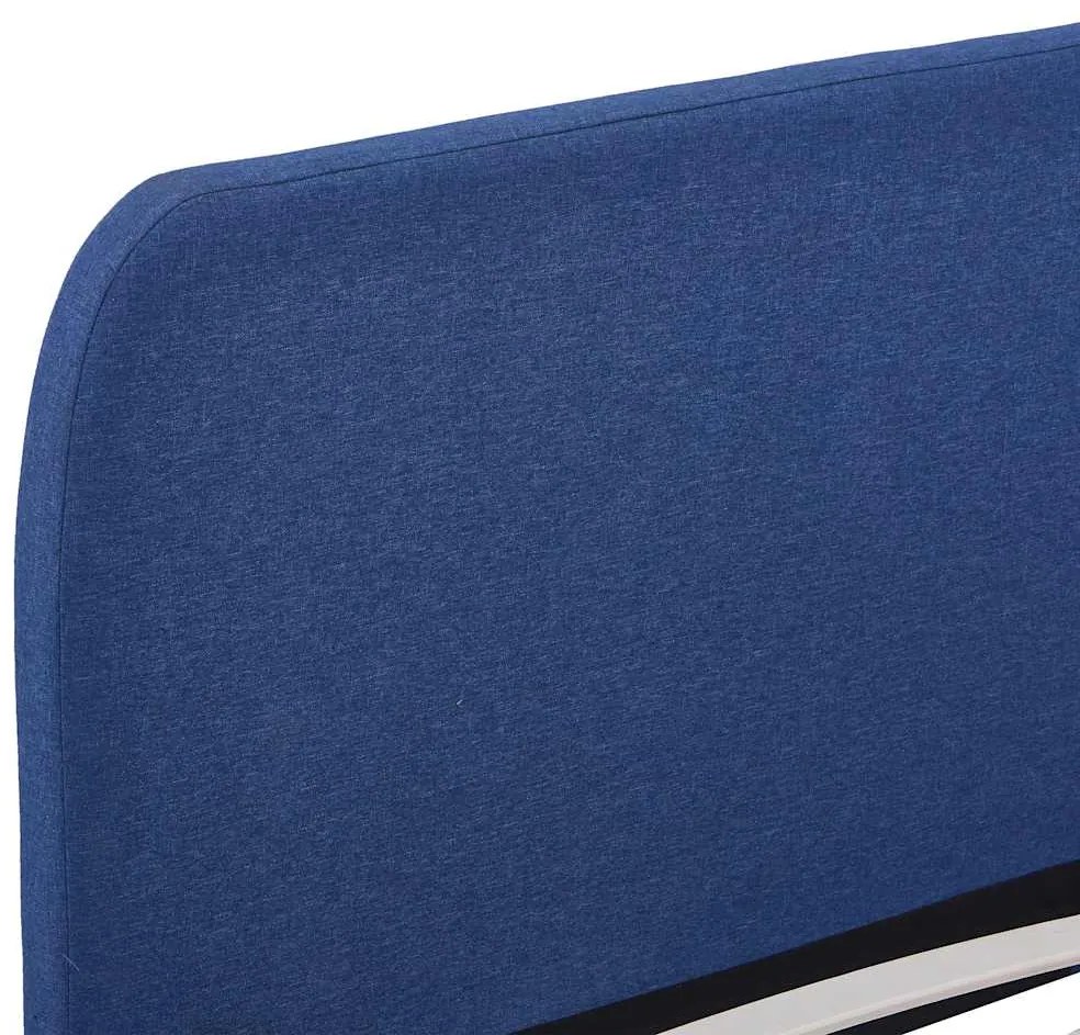 vidaXL Σκελετός Κρεβατιού Χωρίς Στρώμα Μπλε 150x200 εκ. Υφασμάτινο