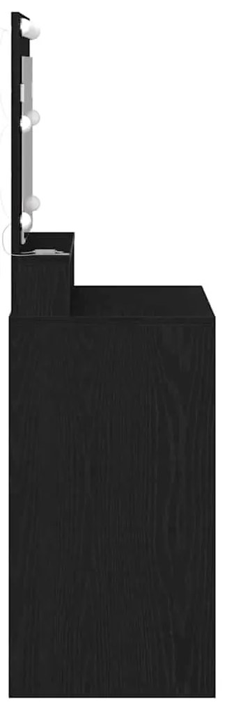 vidaXL Τραπέζι Μακιγιάζ Μαύρη δρυς 79 x 41 x 135 cm Επεξεργασμένο ξύλο