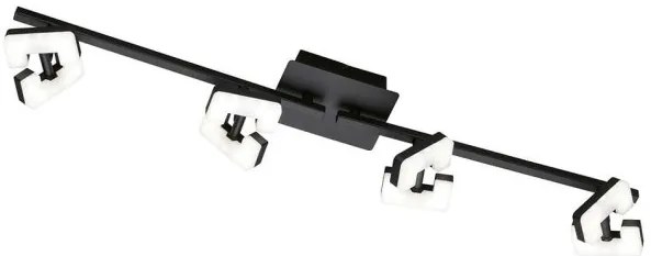Πλαφονιέρα Φωτιστικό Οροφής LED 4,5W Ray Μαύρο 3000K 21403 Fischer Honsel-21403-Μαύρο 21403