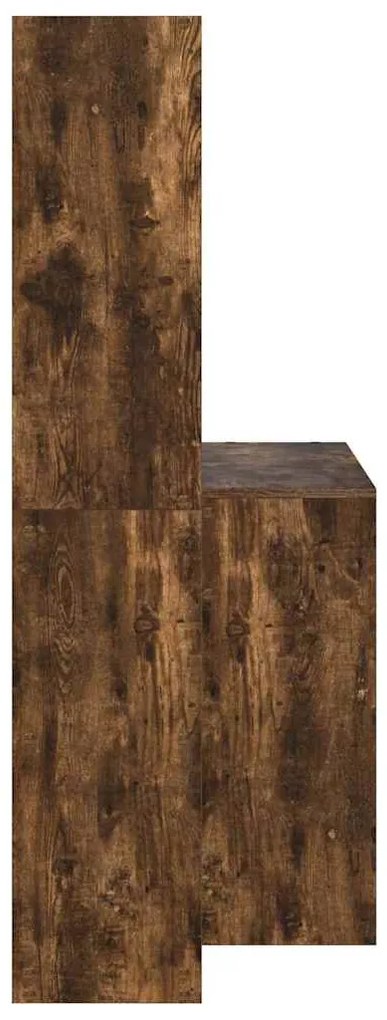 vidaXL Γραφείο Καπνιστό Δρύς 138,5 x 55 x 143 εκ Επεξεργασμένο ξύλο