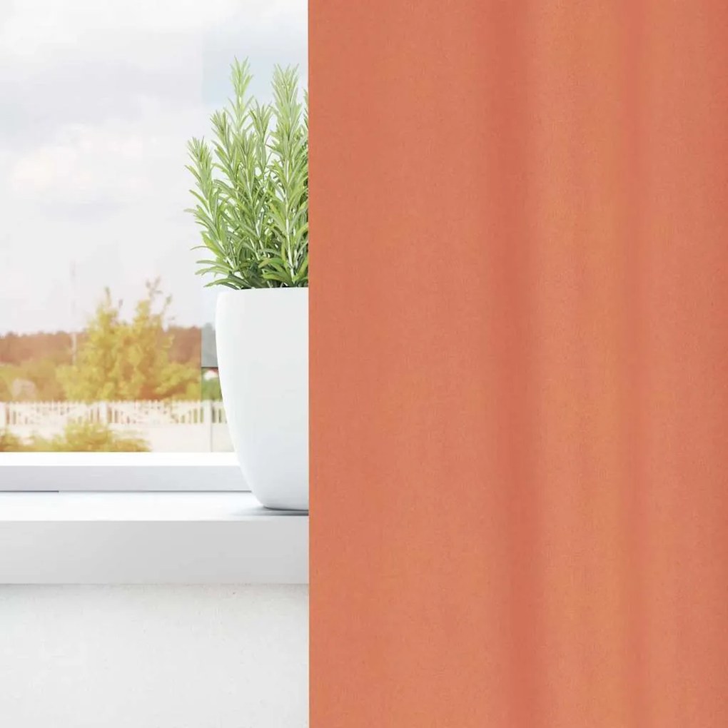 vidaXL Κουρτίνες με κουρτίνες 2 pcs Τερακότα 225x140εκ. Πολυεστέρας