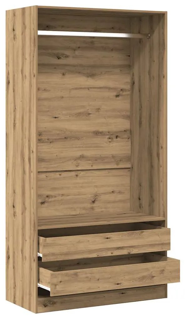 vidaXL Ντουλάπα Τεχνίτης Δρυς 100x50x200 εκ Επεξεργασμένο Ξύλο
