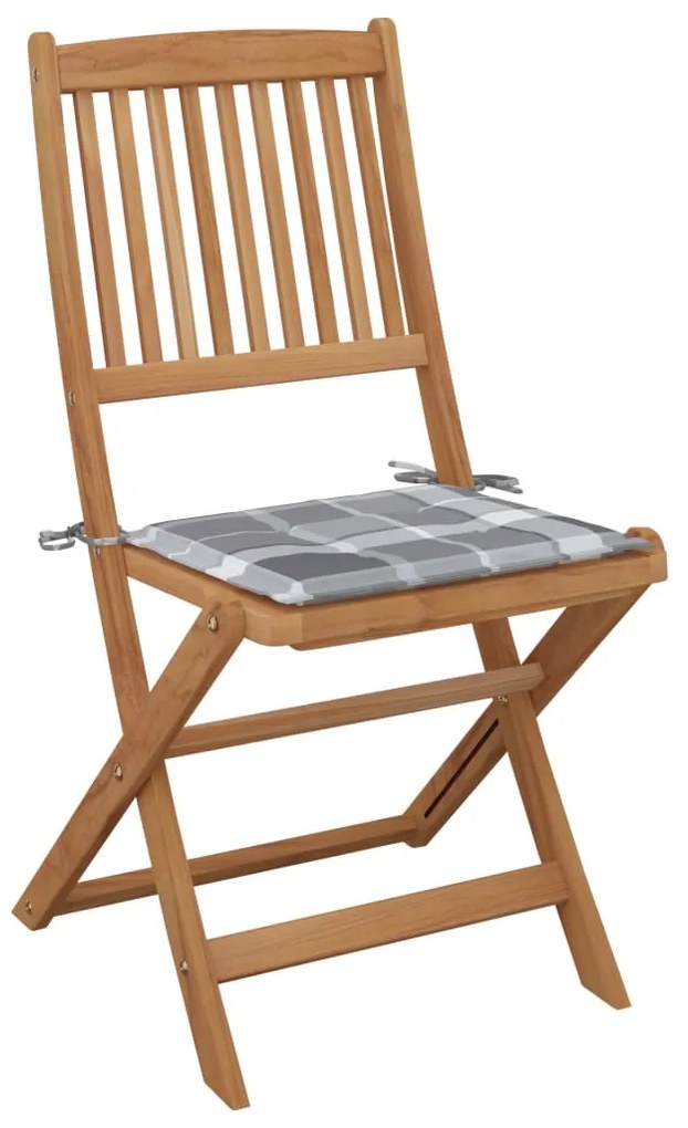 vidaXL Καρέκλες Κήπου Πτυσσόμενες 6 τεμ. από Ξύλο Ακακίας με Μαξιλάρια