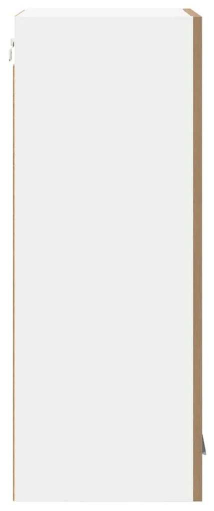 vidaXL Κρεμαστό ντουλάπι Χειροποίητη Δρυς και Λευκό 40 x 31 x 80 εκ.