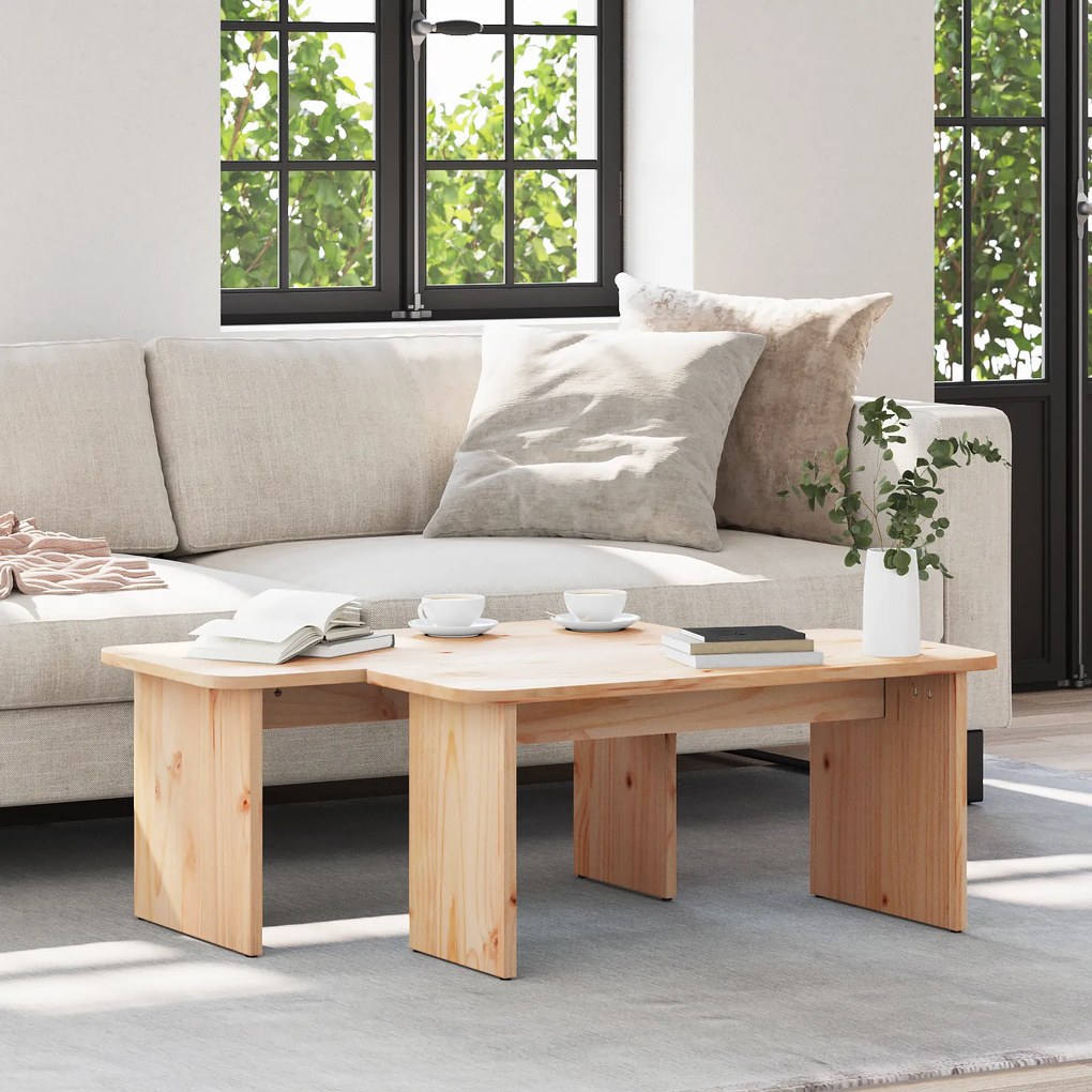 vidaXL Τραπεζάκι σαλονιού 2 pcs Φυσικό 100 x 69 x 35.5 εκ
