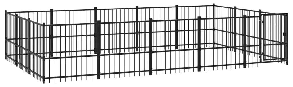 Κλουβί Σκύλου Εξωτερικού Χώρου 14,11 μ² από Ατσάλι - Μαύρο