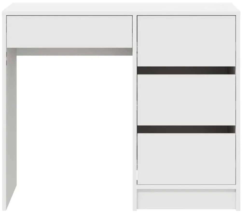 vidaXL Γραφείο με συρτάρι Λευκό 90 x 37.5 x 75 εκ Επεξεργασμένο ξύλο