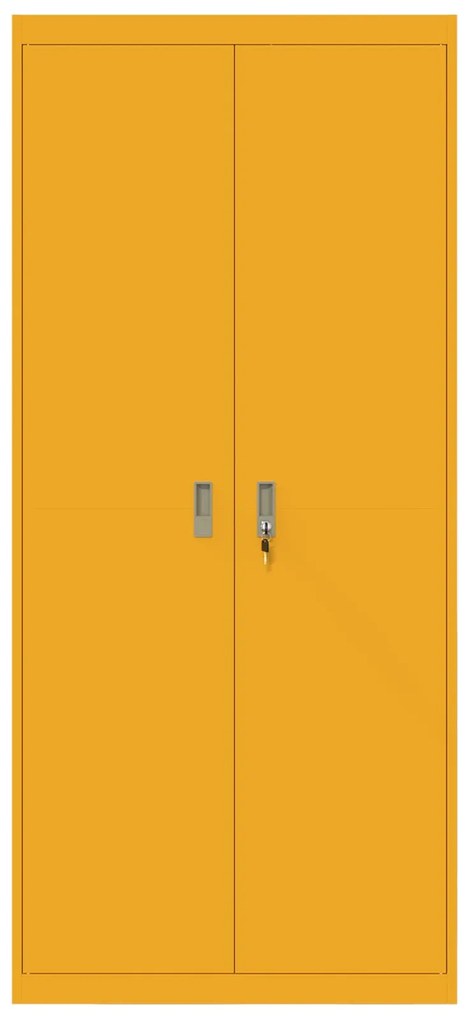 vidaXL Ντουλάπι αποθήκευσης 2 pcs Χαμομηλί κίτρινο 90 x 40 x 200 εκ