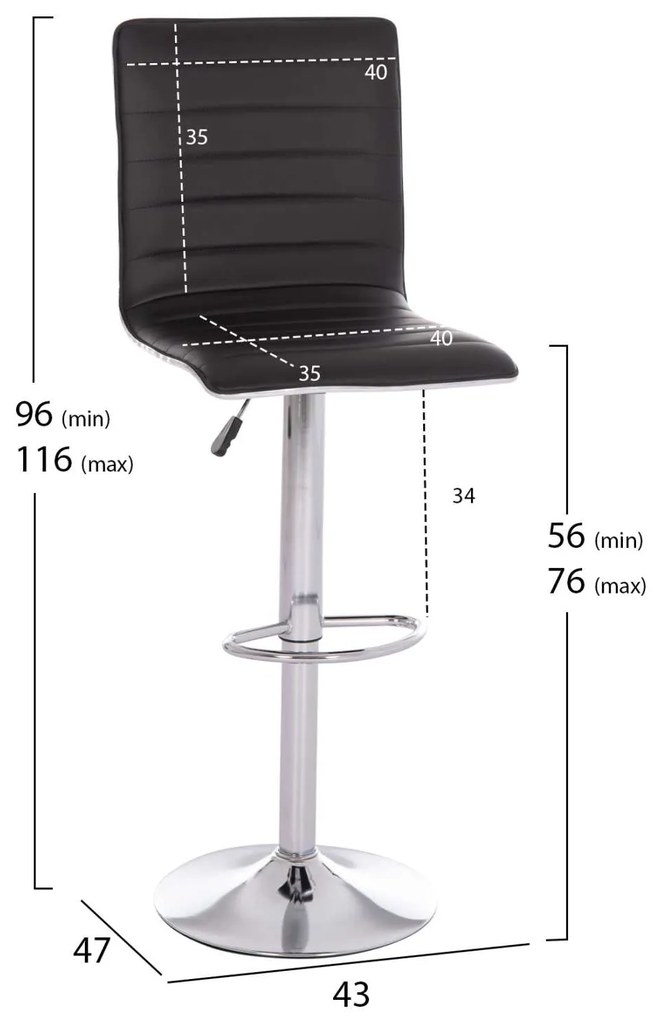 ΣΚΑΜΠΟ ΜΠΑΡ ΠΕΡΙΣΤΡΕΦΟΜΕΝΟ NEXUS HM209.21 ΑΜΟΡΤΙΣΕΡ ΚΑΙ ΜΑΥΡΟ PU 43x47x116Υεκ.