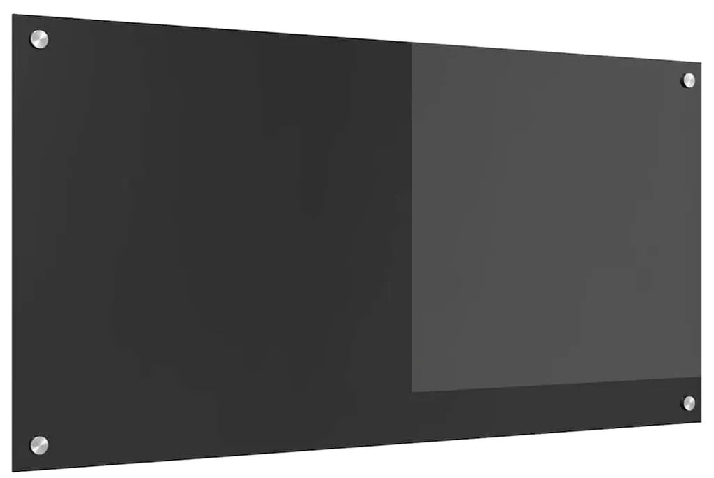 vidaXL Πίσω Πάνελ Κουζίνας Σκούρο γκρι 100 x 50 x 0.6 εκ.