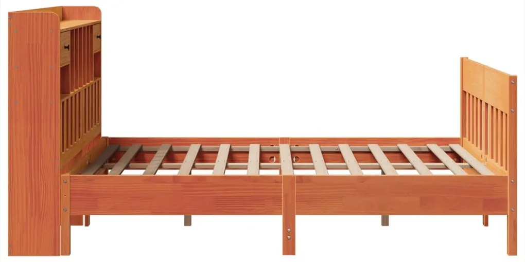 vidaXL Σκελετός Κρεβ. Χωρίς Στρώμα Καφέ Κεριού 150x200 εκ Μασίφ Πεύκο