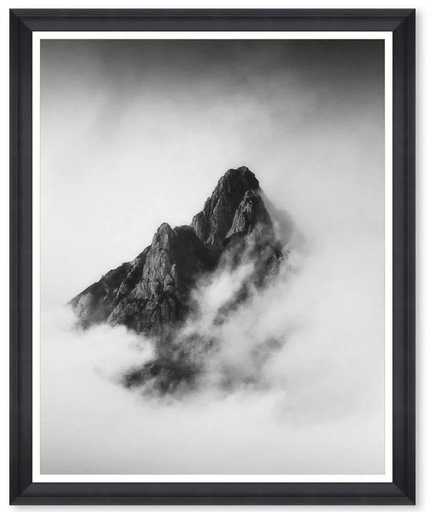 Κάδρο Julian Alps Peak FA13467 60x75cm Black-White MingTheGap Κάθετοι Wood, Glass