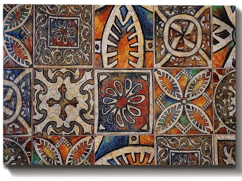 Πίνακας Καμβάς 529TCR1525 100x70cm Multi Wallity Οριζόντιοι Ξύλο, Καμβάς