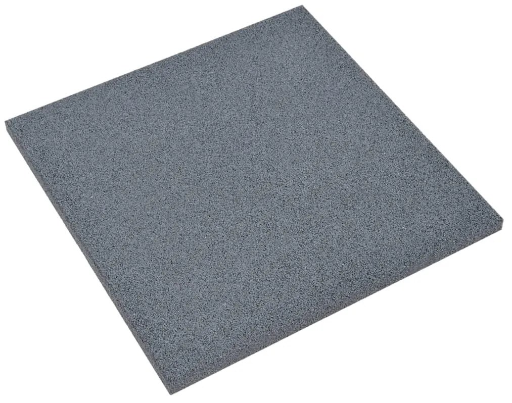 vidaXL Πλάκες Δαπέδου Ασφαλείας 24 τεμ. Γκρι 50x50x3 εκ. Καουτσούκ