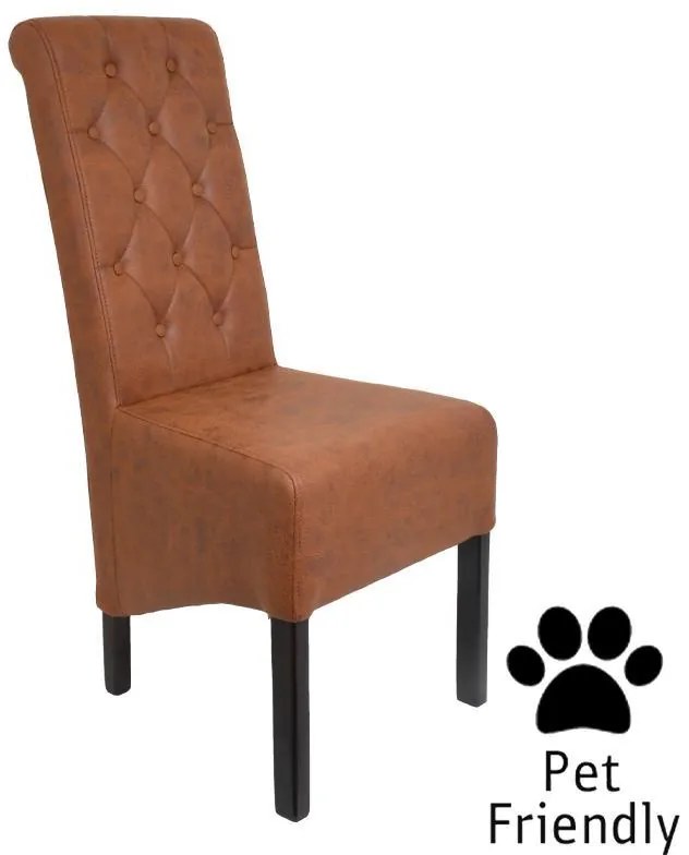 Καρέκλα Τραπεζαρίας NEW Τ-14 Fylliana Terracota με Wenge Ξύλινα πόδια 45x65x103εκ. 2αδα 45x65x103 εκ.