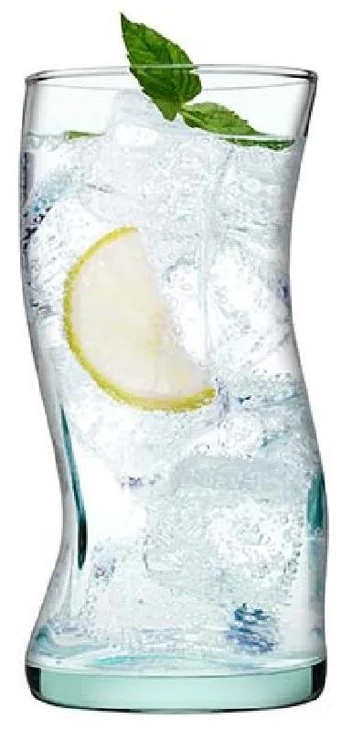 AMORF LONG DRINK 440CC H: 15 D: 7CM MADE OF RECYCLED GLASS P/840 GB4.OB24 | Συσκευασία 4 τμχ