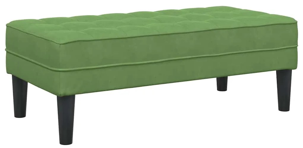 vidaXL Παγκάκι Φωτεινό Πράσινο 113x57x39 εκ. Βελούδο
