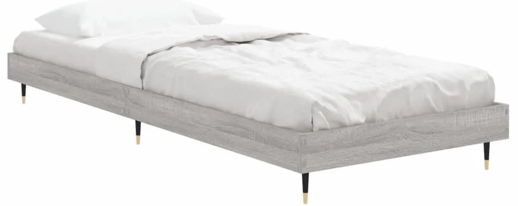 vidaXL Πλαίσιο Κρεβατιού Γκρι Sonoma 75x190 εκ. Επεξεργασμένο Ξύλο