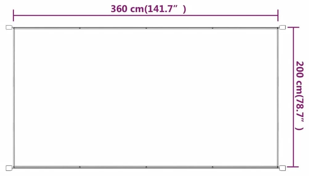 vidaXL Τέντα Κάθετη Τερακότα 200 x 360 εκ. από Ύφασμα Oxford