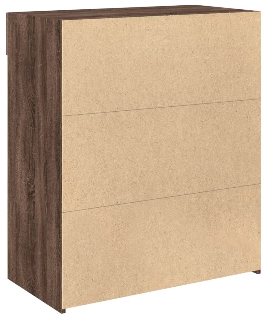 vidaXL Ντουλάπι Καφέ Δρυς 80x42,5x93 εκ. Επεξεργασμένο Ξύλο