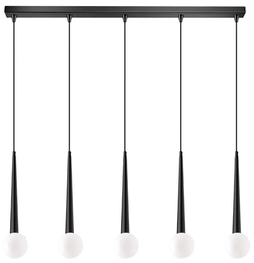 Φωτιστικό Οροφής - Ράγα 01392-12BR G9  100cm Black Luma