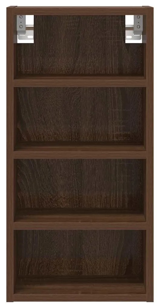 κρεμαστό ντουλάπι καφέ δρυς 30x29,5x60 cm Ξύλινη κατασκευή - Καφέ