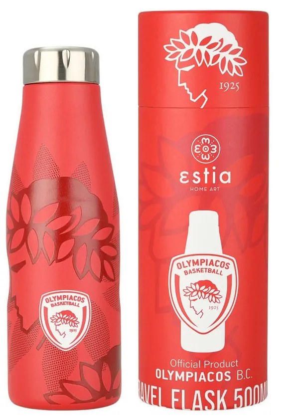 ESTIA 00-27179 ΘΕΡΜΟΣ TRAVEL FLASK OLYMPIACOS BC EDITION 500ml