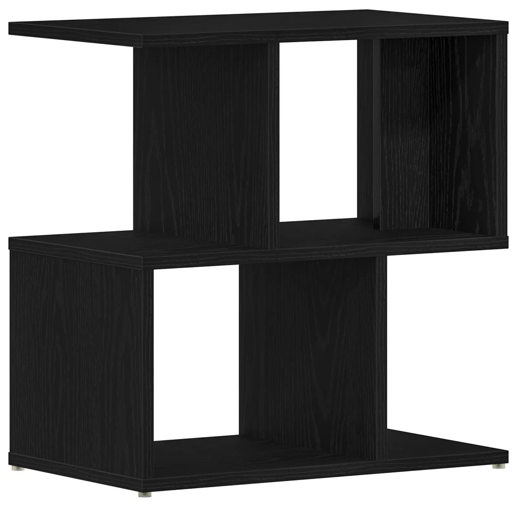 vidaXL Κομοδίνο 2 τμχ Μαύρο Δρυς 50x30x51,5 εκ Τεχνητό Ξύλο