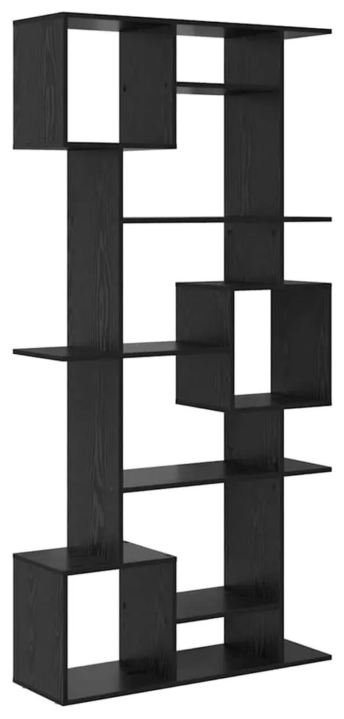 vidaXL Βιβλιοθήκη Μαύρη δρυς 92 x 29 x 188 εκ. Επεξεργασμένο ξύλο