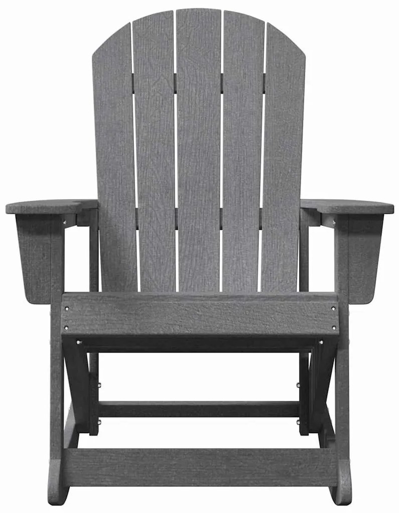 vidaXL Καρέκλες Ροκάντας Adirondack 2 pcs Ανοιχτό γκρι HDPE