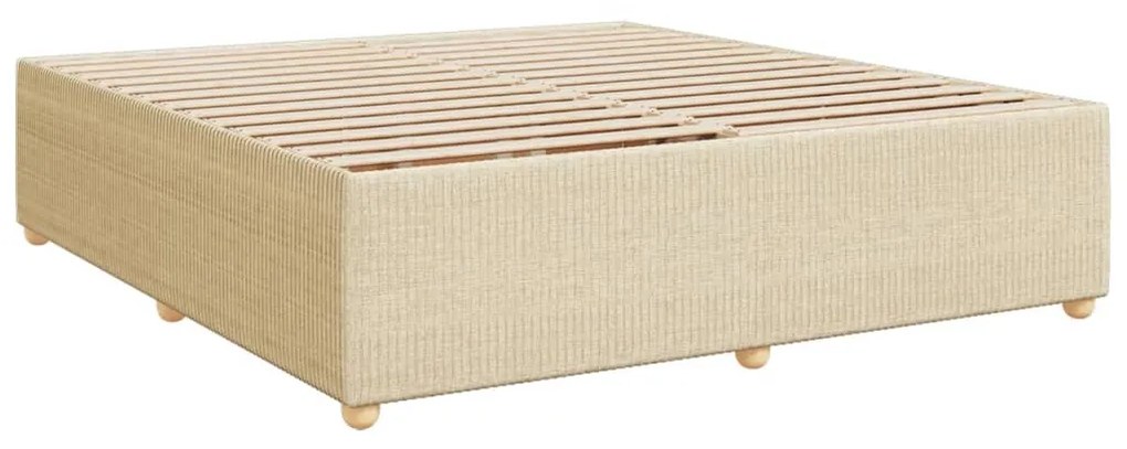 ΚΡΕΒΑΤΙ BOXSPRING ΜΕ ΣΤΡΩΜΑ ΚΡΕΜ 200X200 ΕΚ. ΥΦΑΣΜΑΤΙΝΟ 3292175