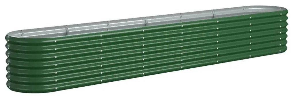 vidaXL Ζαρντινιέρα Πράσινη 260x40x36 εκ Γαλβανισμένος χάλυβας