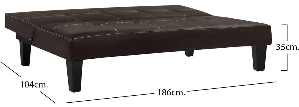 ΚΑΝΑΠΕΣ ΚΡΕΒΑΤΙ 3Θ HM3002.04 ΚΑΦΕ PU ΜΕ ΓΑΖΙΑ 186x90x82