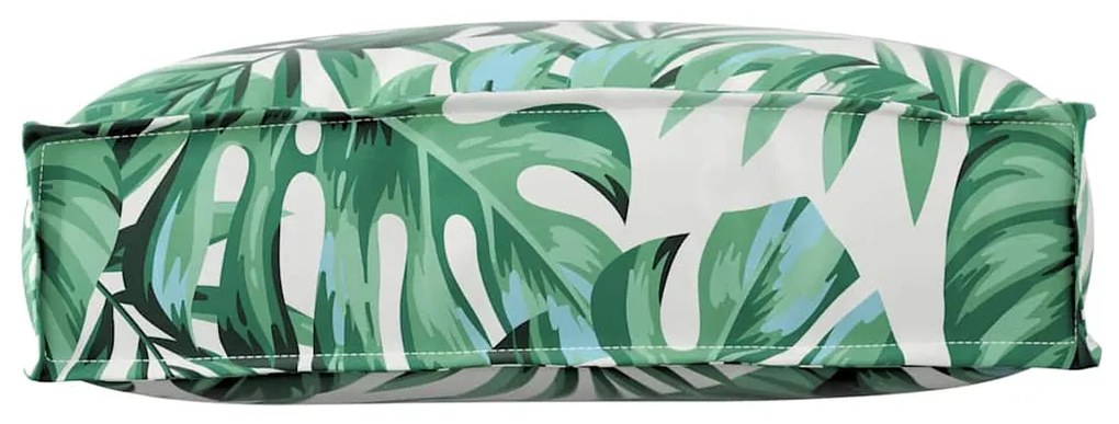 vidaXL Μαξιλάρι παλέτας για πλάτη Floral Μοτίβο φύλλων 50 x 40 x 12 cm