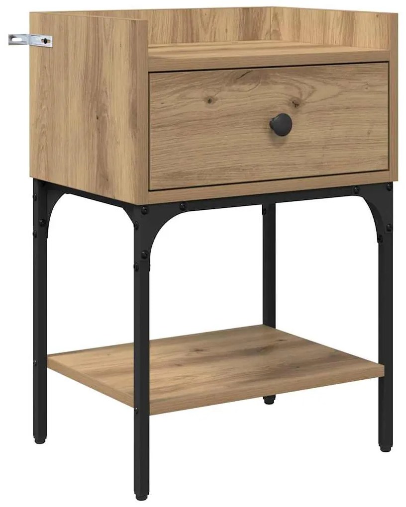 vidaXL Κομοδίνο 2 pcs Artisan Oak 40 x 29 x 60 εκ Επεξεργασμένο ξύλο