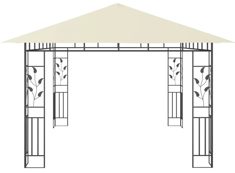 Κιόσκι με Αντικουνουπικό Δίχτυ Κρεμ 4x3x2,73 μ. 180 γρ./μ² - Κρεμ