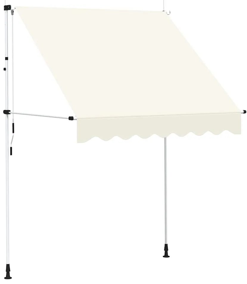 vidaXL Τέντα Συρόμενη Χειροκίνητη Κρεμ 200 εκ.