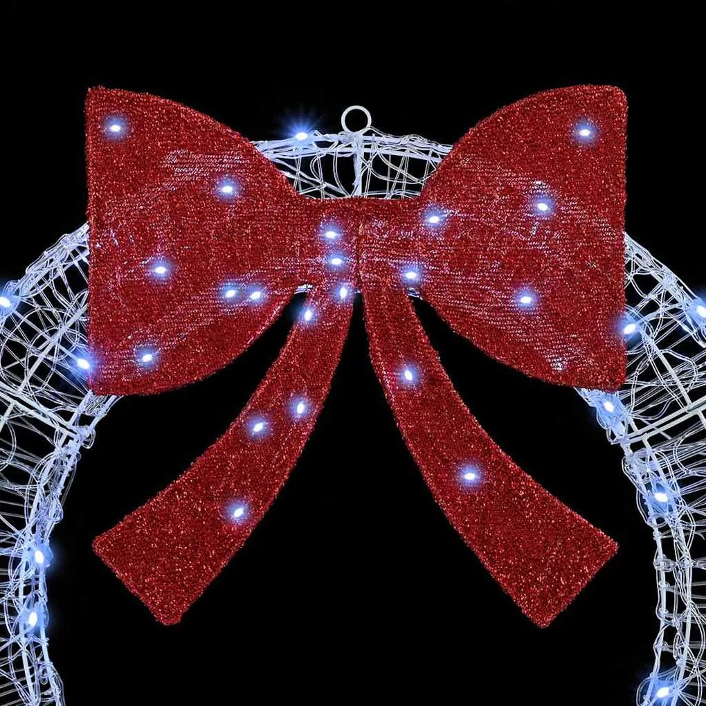 vidaXL Στεφάνι με 60 LED Ψυχρό λευκό 76 x 8.5 x 76 εκ Ακρυλικό