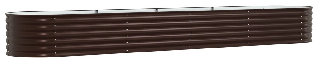 vidaXL Υψωμένο Παρτέρι για Κήπο Καφέ 400x80x44 εκ σε Γαλβανισμένο Χάλυβα