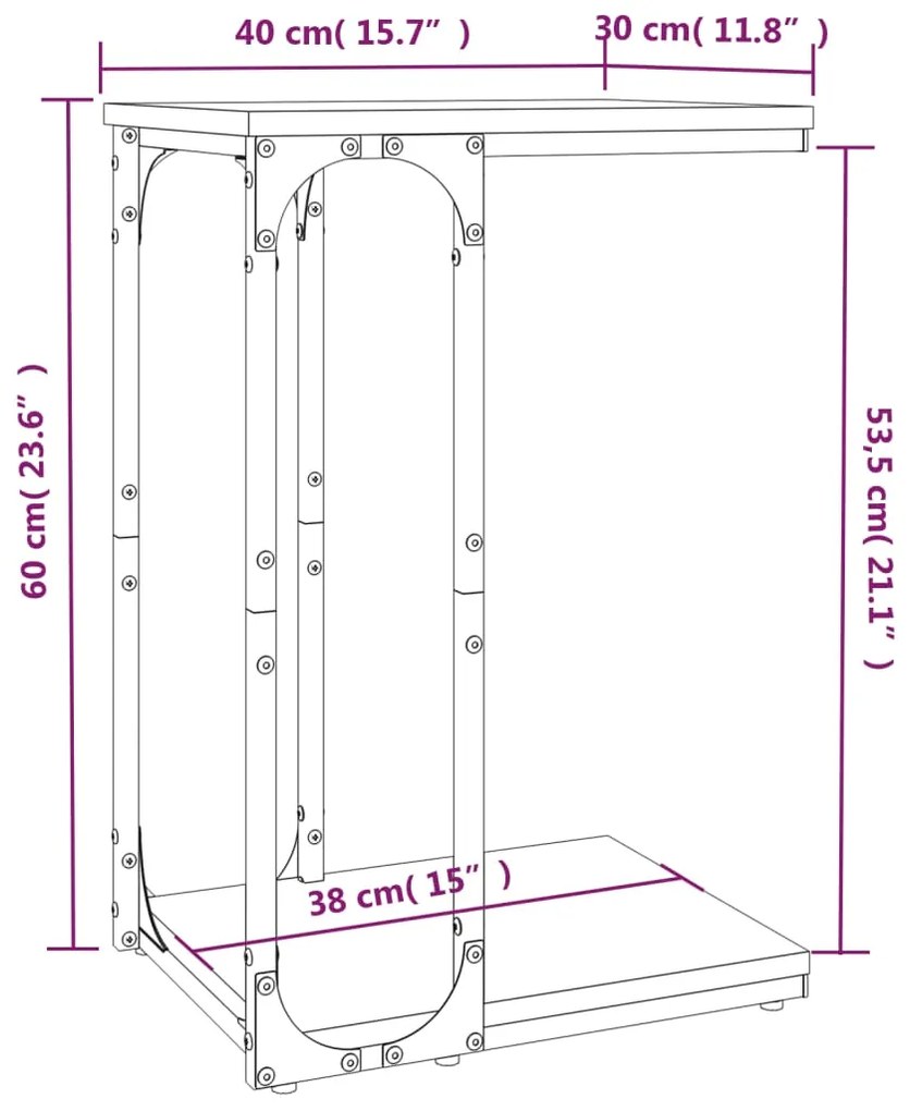 ΒΟΗΘΗΤΙΚΟ ΤΡΑΠΕΖΙ ΓΚΡΙ SONOMA 40X30X60 ΕΚ. ΕΠΕΞΕΡΓΑΣΜΕΝΟ ΞΥΛΟ 825820