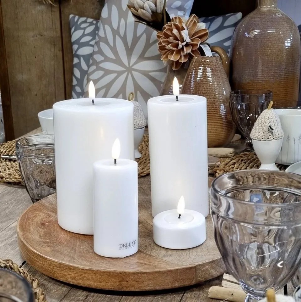 Cylindrical Candle DELUXE HOME ART σετ των 2, Led RF-0011-1-0091