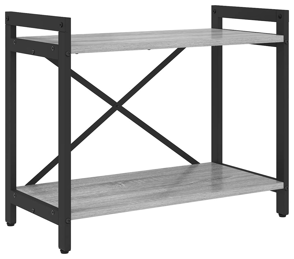 vidaXL Βιβλιοθήκη Γκρι sonoma 60 x 30 x 48.5 εκ Επεξεργασμένο ξύλο